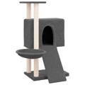 árvore P/ Gatos C/ Postes Arranhadores Sisal 96 cm Cinza-escuro