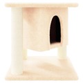 árvore P/ Gatos C/ Postes Arranhadores Sisal 37 cm Cor Creme