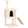 árvore P/ Gatos C/ Postes Arranhadores Sisal 109 cm Cor Creme