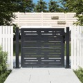 Portão de Jardim 105x105 cm Aço Design Quadrados Antracite