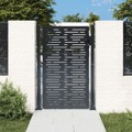 Portão de Jardim 105x130 cm Aço Design Quadrados Antracite