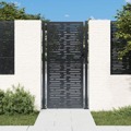 Portão de Jardim 105x180 cm Aço Design Quadrados Antracite