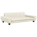 Cama para Cães 100x54x33 cm Veludo Cor Creme