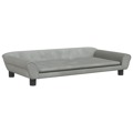 Cama para Cães 100x50x21 cm Veludo Cinzento-claro