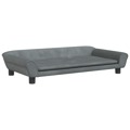 Cama para Cães 100x50x21 cm Veludo Cinzento-escuro