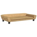 Cama para Cães 100x50x21 cm Veludo Castanho