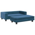 Cama para Cães com Extensão 100x50x30 cm Veludo Azul