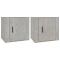 Mesas de Cabeceira 2 pcs 50x39x47 cm Cinzento Cimento