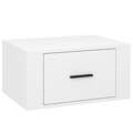 Mesa de Cabeceira de Parede 50x36x25 cm Branco Brilhante