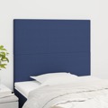 Cabeceira de Cama 2 pcs Tecido 100x5x78/88 cm Azul