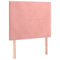 Cabeceira de Cama 2 pcs Veludo 90x5x78/88 cm Rosa