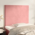 Cabeceira de Cama 2 pcs Veludo 90x5x78/88 cm Rosa