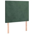 Cabeceira de Cama 2 pcs Veludo 100x5x78/88 cm Verde-escuro