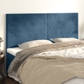 Cabeceira de Cama 4 pcs Veludo 80x5x78/88 cm Azul-escuro