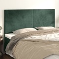 Cabeceira de Cama 4 pcs Veludo 90x5x78/88 cm Verde-escuro