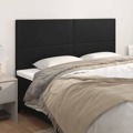 Cabeceira de Cama 4 pcs Couro Artificial 80x5x78/88 cm Preto