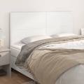 Cabeceira de Cama 4 pcs Couro Artificial 80x5x78/88 cm Branco