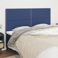 Cabeceira de Cama 4 pcs Tecido 90x5x78/88 cm Azul