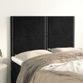 Cabeceira de Cama 4 pcs Veludo 72x5x78/88 cm Preto