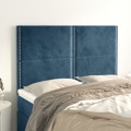 Cabeceira de Cama 4 pcs Veludo 72x5x78/88 cm Azul-escuro