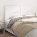 Cabeceira de Cama 4 pcs Couro Artificial 80x5x78/88 cm Branco