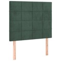 Cabeceira de Cama 2 pcs Veludo 80x5x78/88 cm Verde-escuro