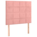 Cabeceira de Cama 2 pcs Veludo 80x5x78/88 cm Rosa