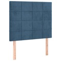 Cabeceira de Cama 2 pcs Veludo 90x5x78/88 cm Azul-escuro