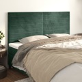 Cabeceira de Cama 4 pcs Veludo 80x5x78/88 cm Verde-escuro