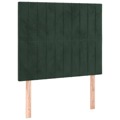 Cabeceira de Cama 2 pcs Veludo 90x5x78/88 cm Verde-escuro