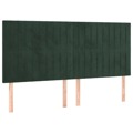 Cabeceira de Cama 4 pcs Veludo 90x5x78/88 cm Verde-escuro