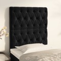 Cabeceira de Cama 2 pcs Veludo 80x7x78/88 cm Preto