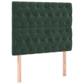 Cabeceira de Cama 2 pcs Veludo 90x7x78/88 cm Verde-escuro