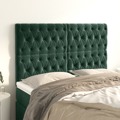 Cabeceira de Cama 4 pcs Veludo 72x7x78/88 cm Verde-escuro