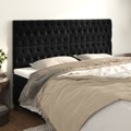 Cabeceira de Cama 4 pcs Veludo 90x7x78/88 cm Preto