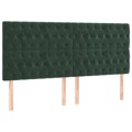 Cabeceira de Cama 4 pcs Veludo 100x7x78/88 cm Verde-escuro