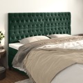 Cabeceira de Cama 4 pcs Veludo 100x7x78/88 cm Verde-escuro