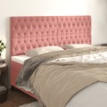 Cabeceira de Cama 4 pcs Veludo 100x7x78/88 cm Rosa