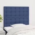 Cabeceira de Cama 2 pcs Tecido 80x5x78/88 cm Azul