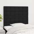 Cabeceira de Cama 2 pcs Tecido 100x5x78/88 cm Preto