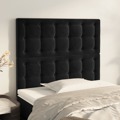 Cabeceira de Cama 2 pcs Veludo 80x5x78/88 cm Preto