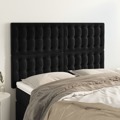 Cabeceira de Cama 4 pcs Veludo 72x5x78/88 cm Preto