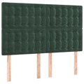 Cabeceira de Cama 4 pcs Veludo 72x5x78/88 cm Verde-escuro