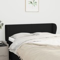 Cabeceira de Cama C/ Abas Tecido 147x23x78/88 cm Preto