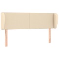 Cabeceira de Cama C/ Abas Tecido 147x23x78/88 cm Creme