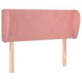 Cabeceira de Cama C/ Abas Veludo 93x23x78/88 cm Rosa