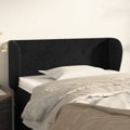 Cabeceira de Cama C/ Abas Veludo 103x23x78/88 cm Preto