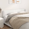 Cabeceira de Cama C/ Abas Couro artificial183x23x78/88cm Branco