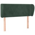 Cabeceira de Cama C/ Abas Veludo 83x23x78/88cm Verde-escuro