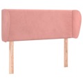 Cabeceira de Cama C/ Abas Veludo 103x23x78/88 cm Rosa